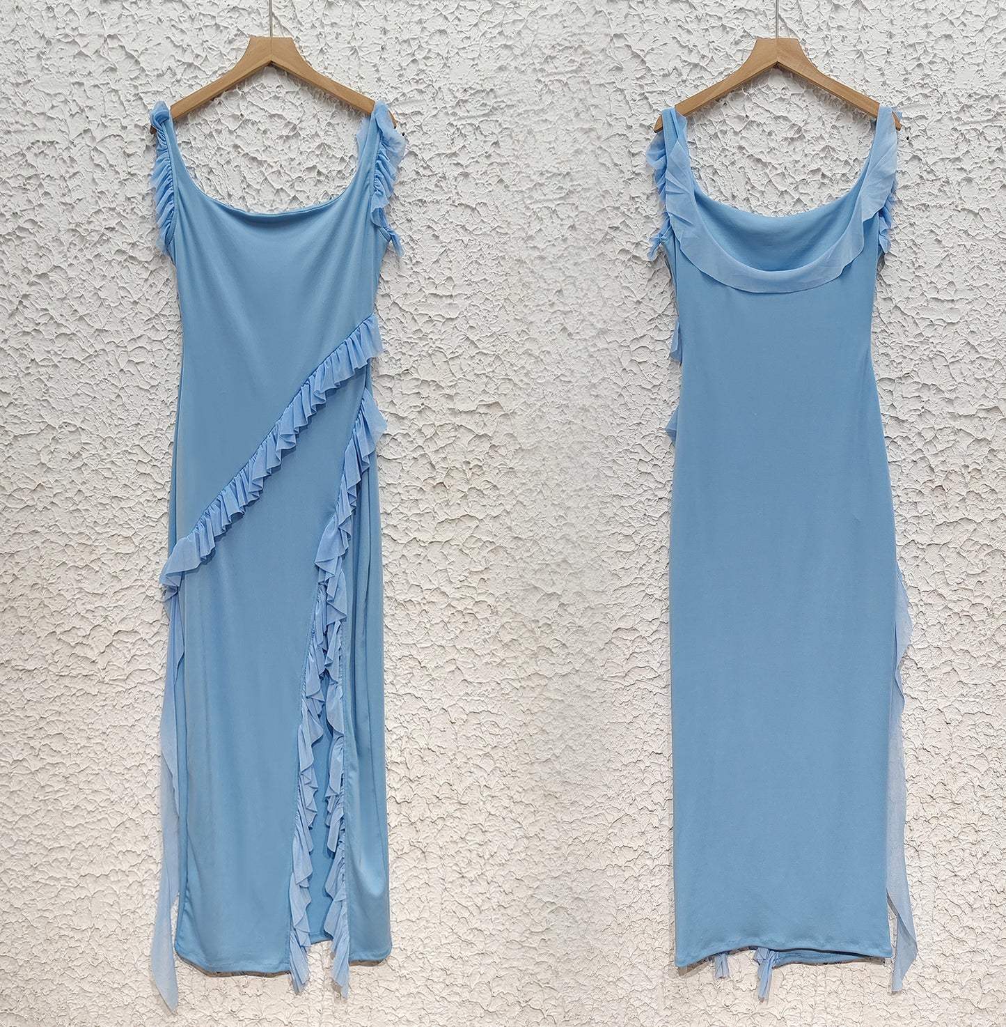 Strap Wooden Ear Dress | Split Print Sundress | noémi