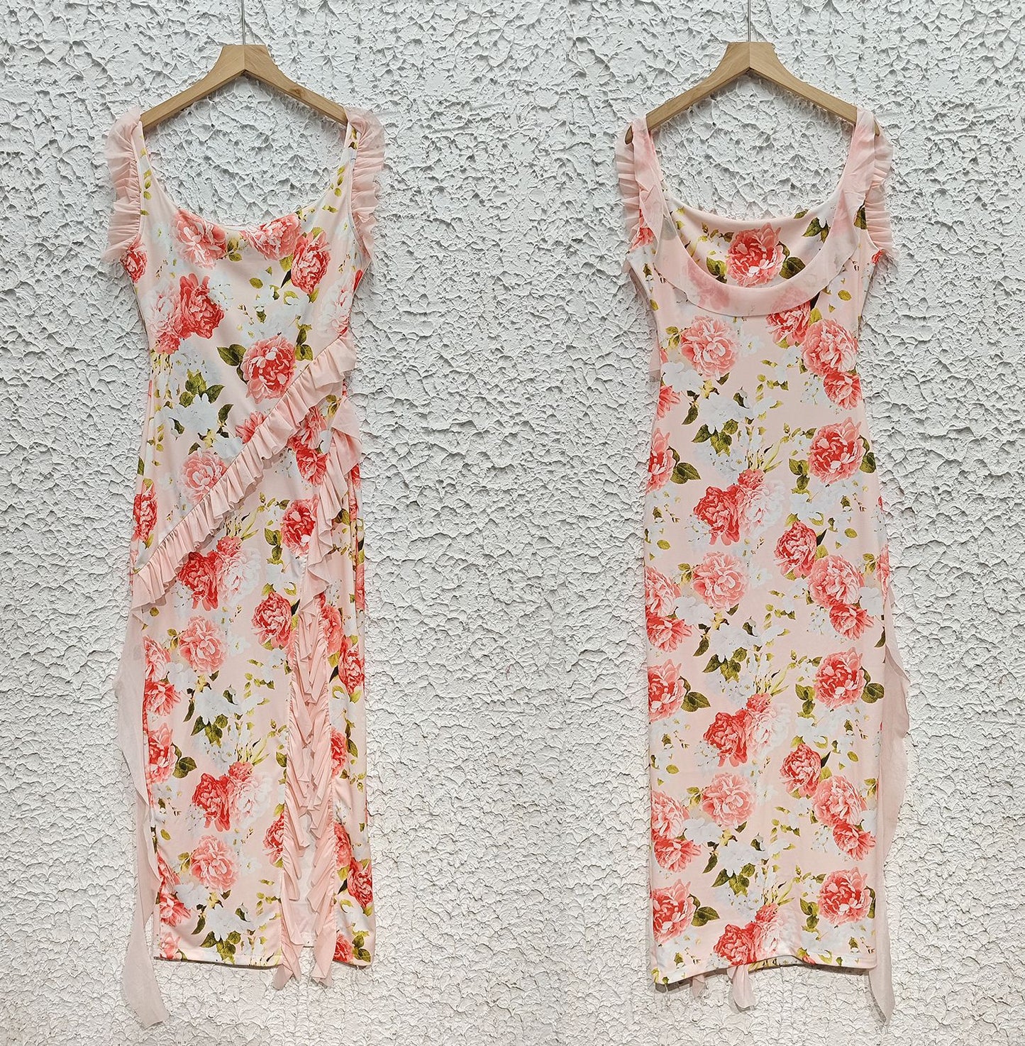 Strap Wooden Ear Dress | Split Print Sundress | noémi