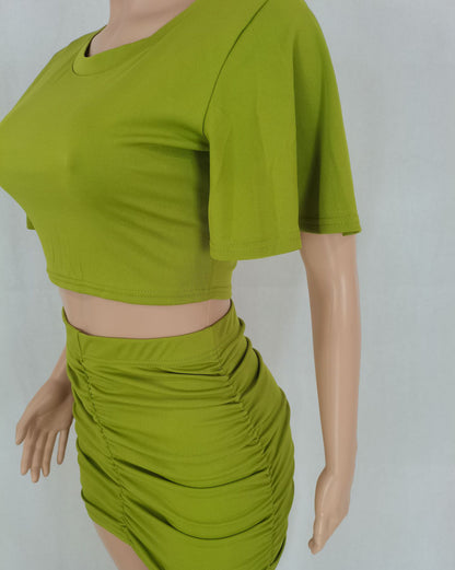 Womens Suit Short Top Hip Skirt Set | noémi