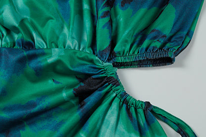 Tie Dye Pleated Sheath Dress | Slim Fit Summer Midi for Women | noémi