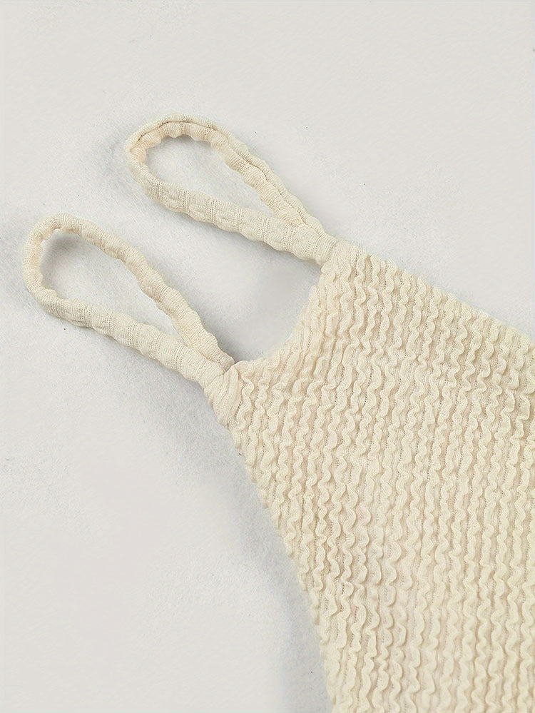 Knit Bikini Set | Two Piece Asymmetrical Top & High Cut Bottoms | noémi