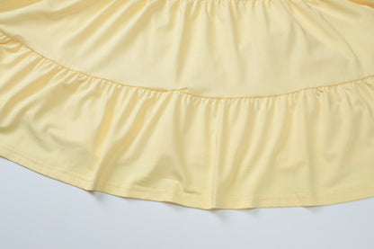 Womens One Shoulder Pleated Maxi Dress with Cutout Back and Multi Layer Design | noémi