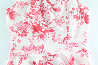 Sleeveless Backless Mini Dress with Graphic Print | noémi