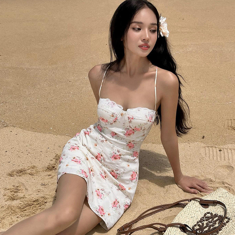 Floral Printed Lace Dress for Women | noémi