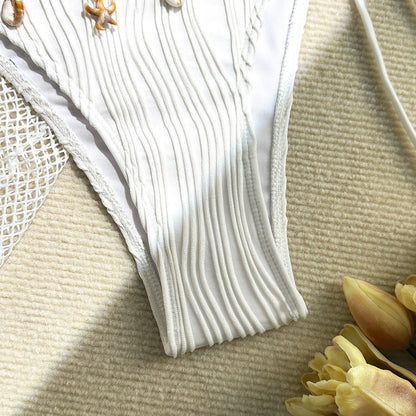 Three Piece Bikini Set with Starfish Tassel Yarn Skirt | noémi