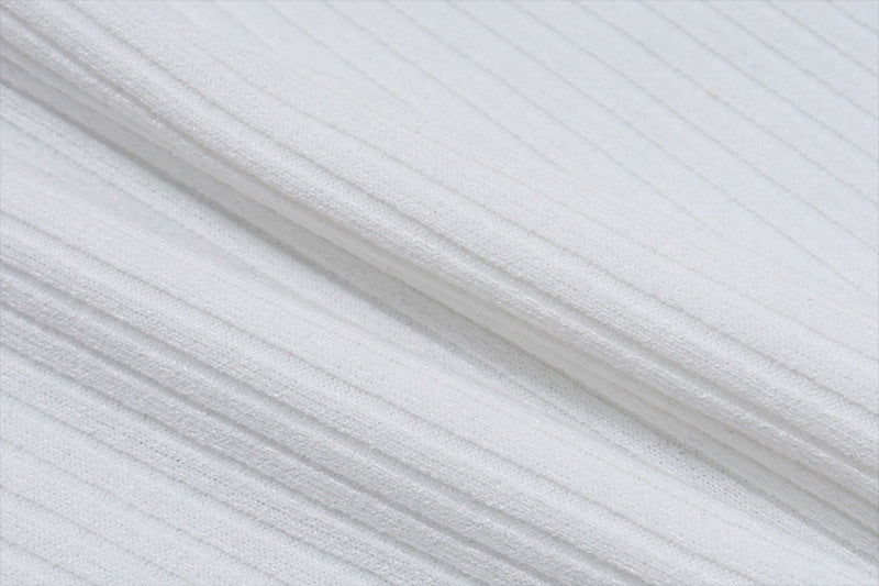 Halter Bow Tie Knit Crop Top | Sleeveless Ribbed Tube Vest | noémi