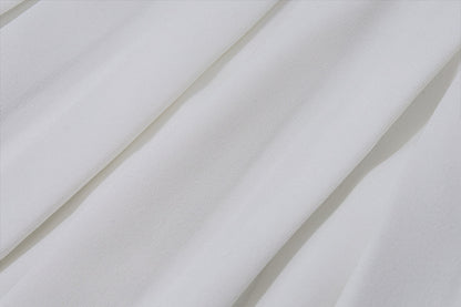 Womens Two Piece Set | White V Neck Sleeveless Vest Pleated Mini Skirt | noémi