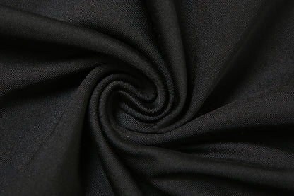 Halter Romper | Deep V Plunge, Ruffled Hem, Backless | noémi