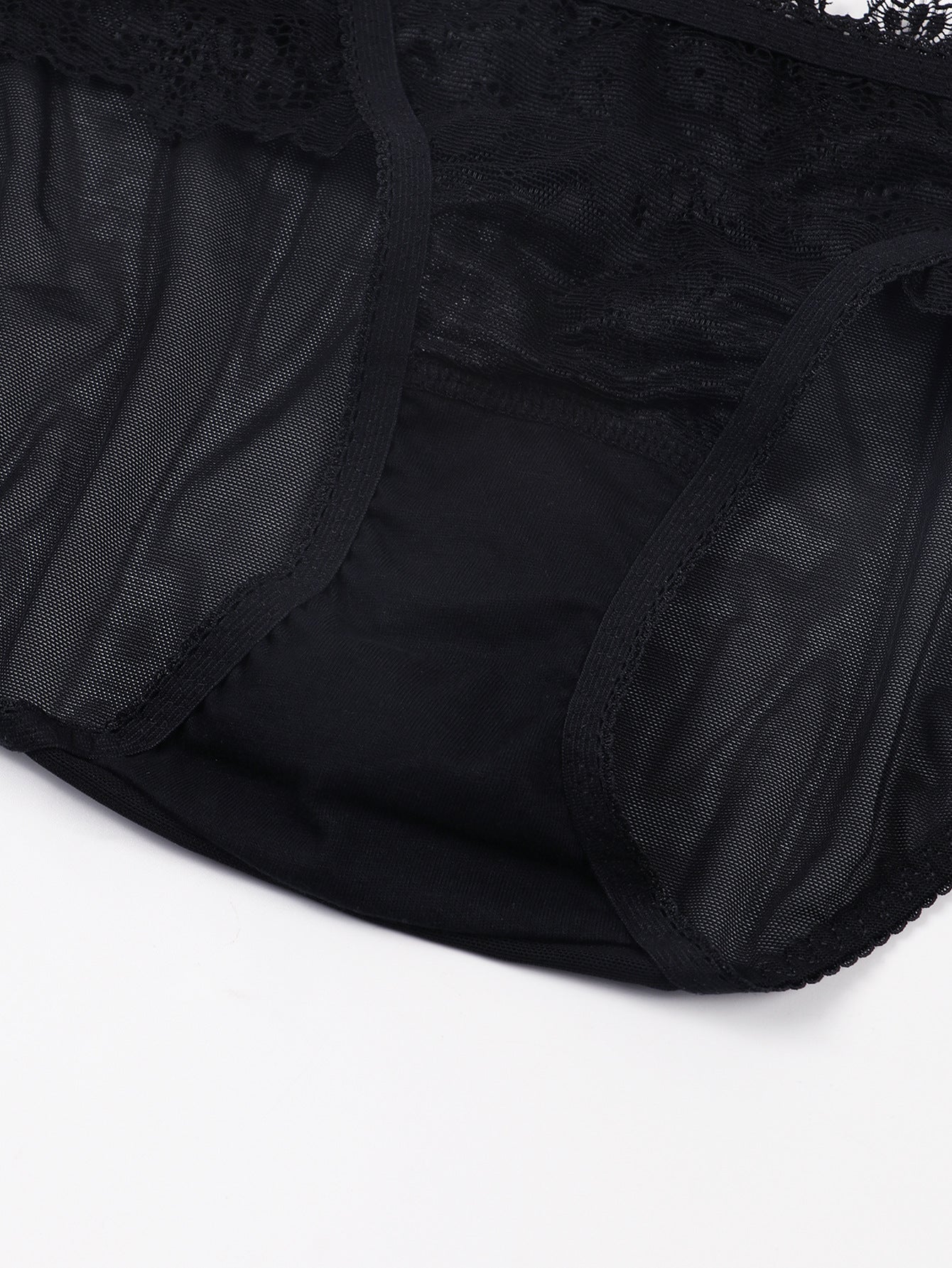 Ultra Thin Lace Mesh Cutout Briefs with Cotton Lining and Low Waist Fit | noémi