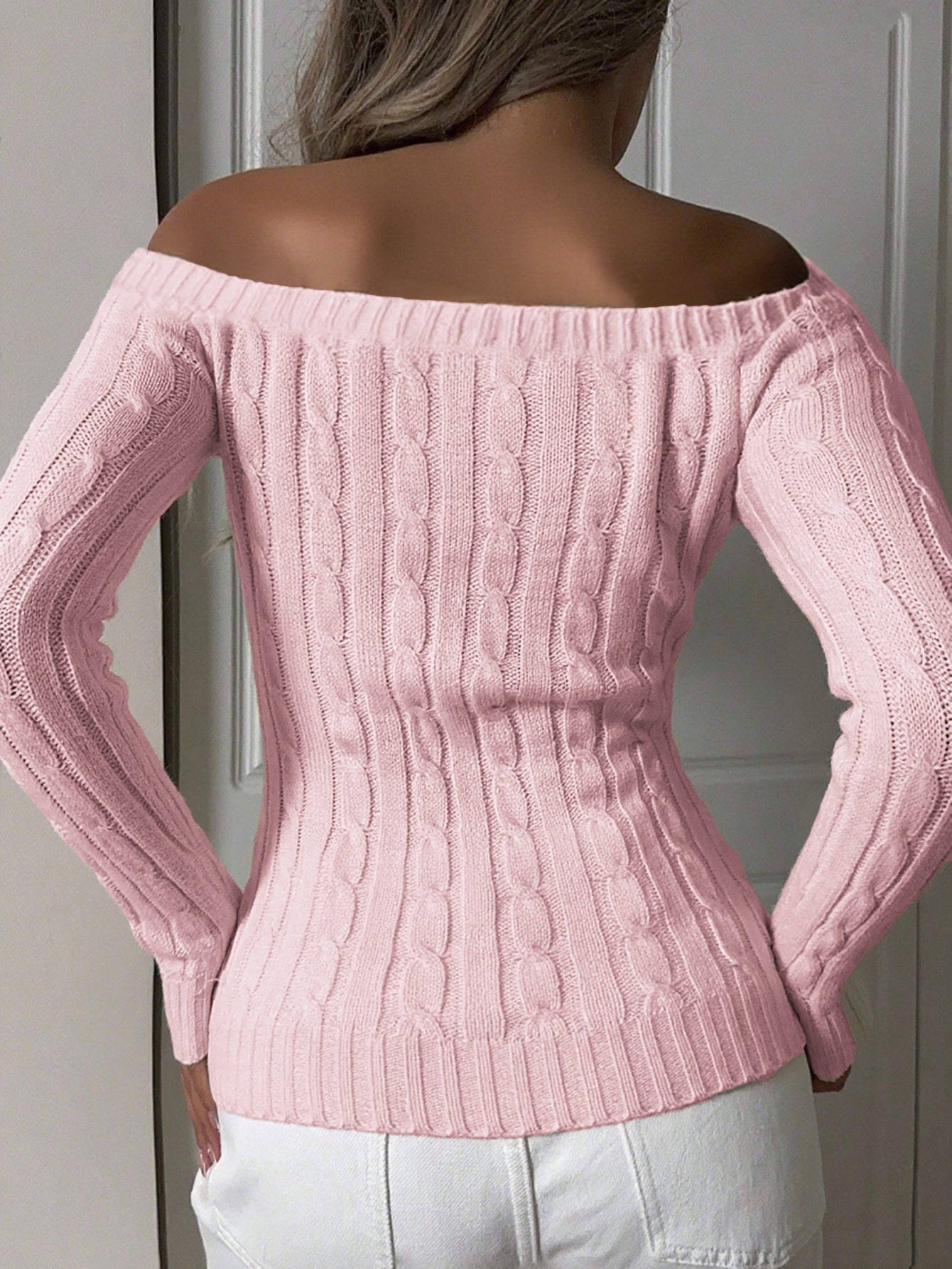 Off Shoulder Woolen Sweater | Womens Knitwear | noémi