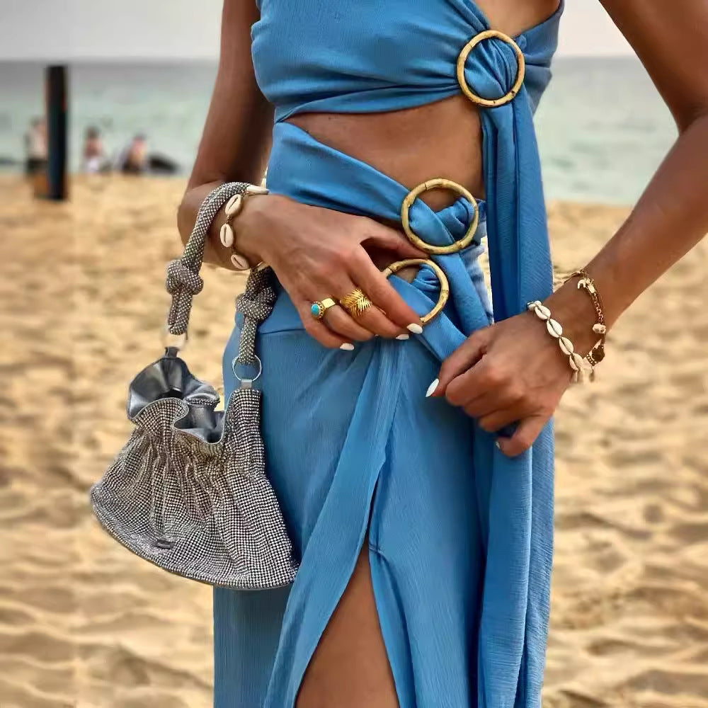 Strap Sleeveless Dress with Irregular Hemline | noémi