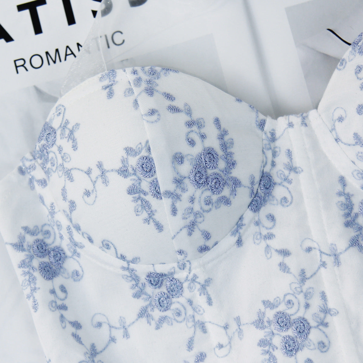 Backless Cotton Corset Vest with Boning and Adjustable Spaghetti Straps | noémi