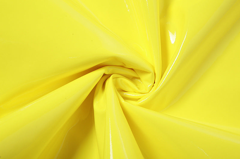 V Neck Faux Leather Dress Slim Fit Straps Waist Hugging | noémi