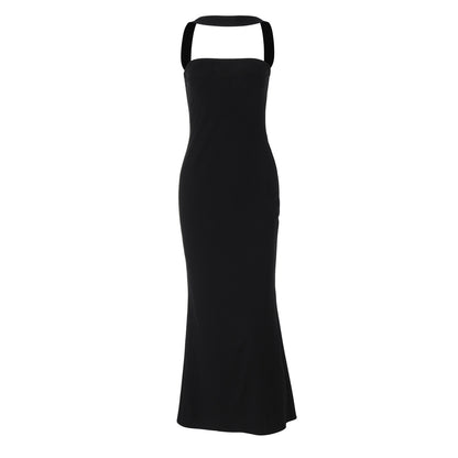 Women’s Tube Top Dress | Off Shoulder Collar, French Halter, Backless Slim Fit with Hip Split | noémi