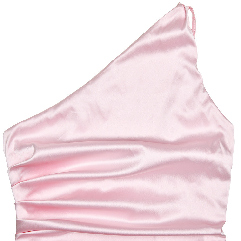 Shoulder Sleeveless Backless Dress | Slim Fit High Slit Hip Hugger | noémi