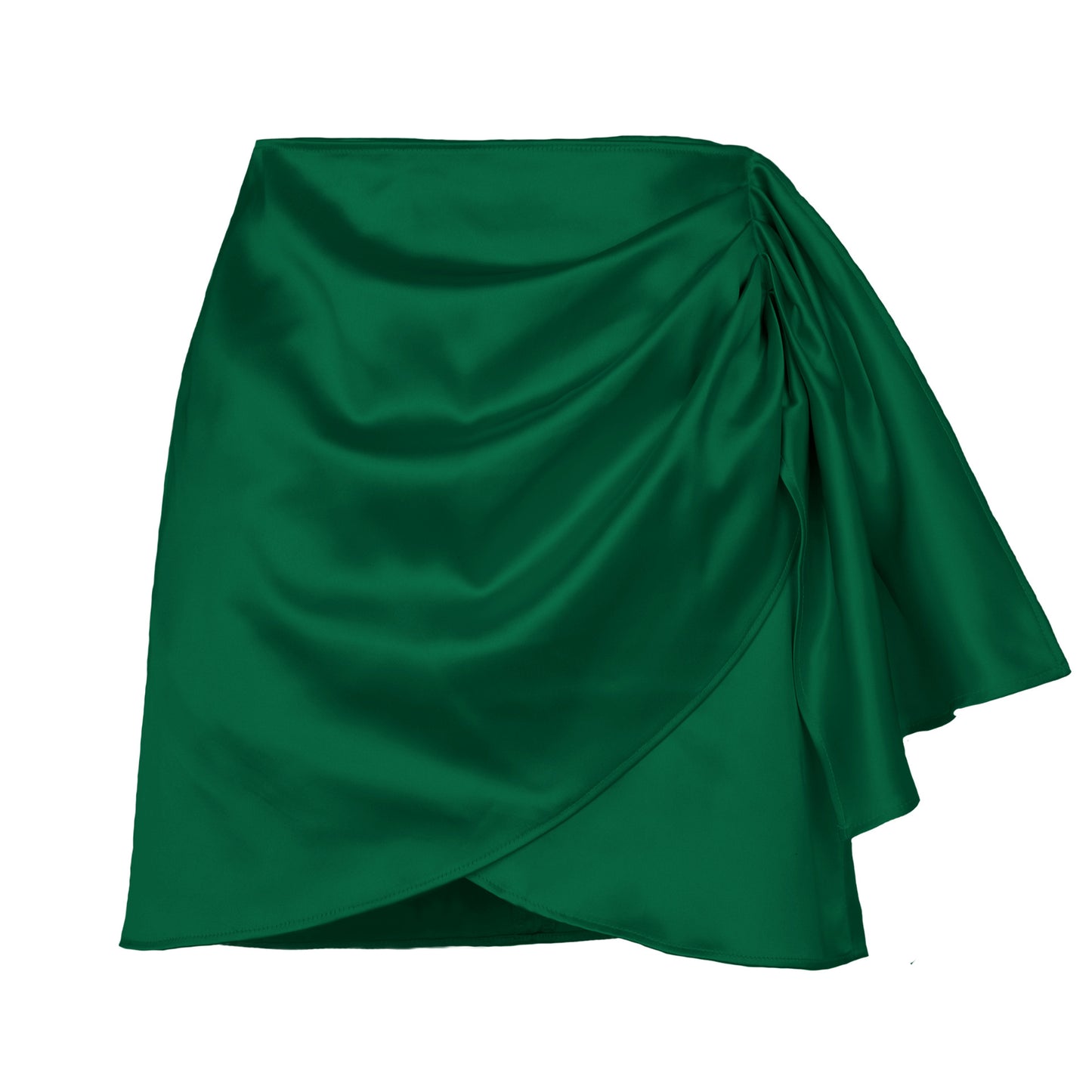 Satin Zipper Skirt | High Waist Pleated Summer Skirt | noémi