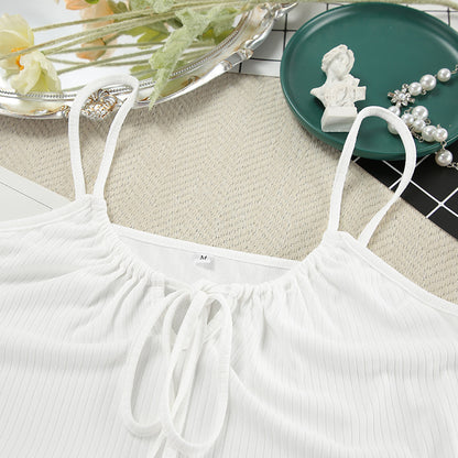 Womens Ribbed Knit Lounge Set | Soft Two Piece Cami Top & Shorts Pajama Set | noémi