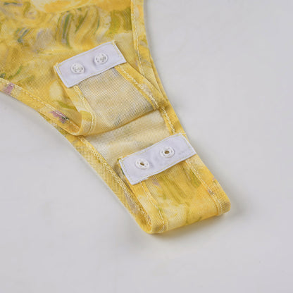 Floral Backless Jumpsuit for Women Swing Collar | noémi