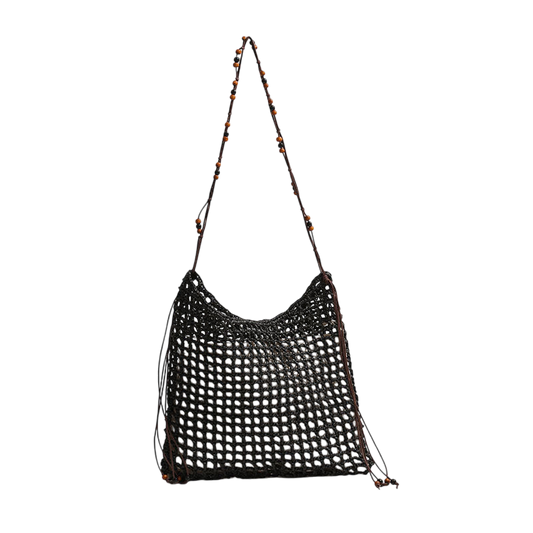 Summer Straw Woven Bag With Lace Up Pattern Suitable For Women Beach Vacation Beach Bag
