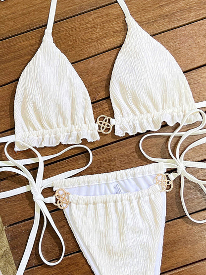 Triangle Bikini Set with Special Fabric and Minimal Design | noémi