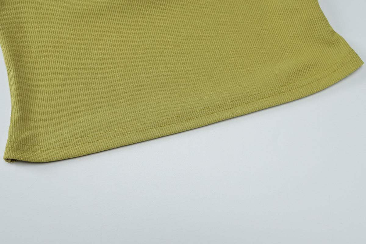 Knitted Halter Tank Top | Slim Fit, Ribbed, Stretchy Summer Vest | noémi