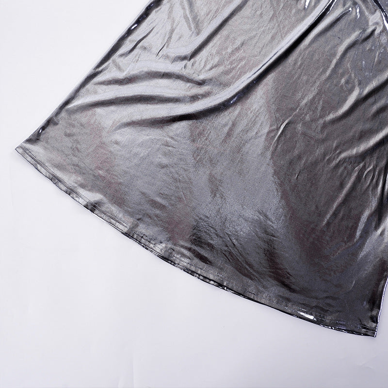 Womens Metallic Sling Mid Length Swing Dress | noémi