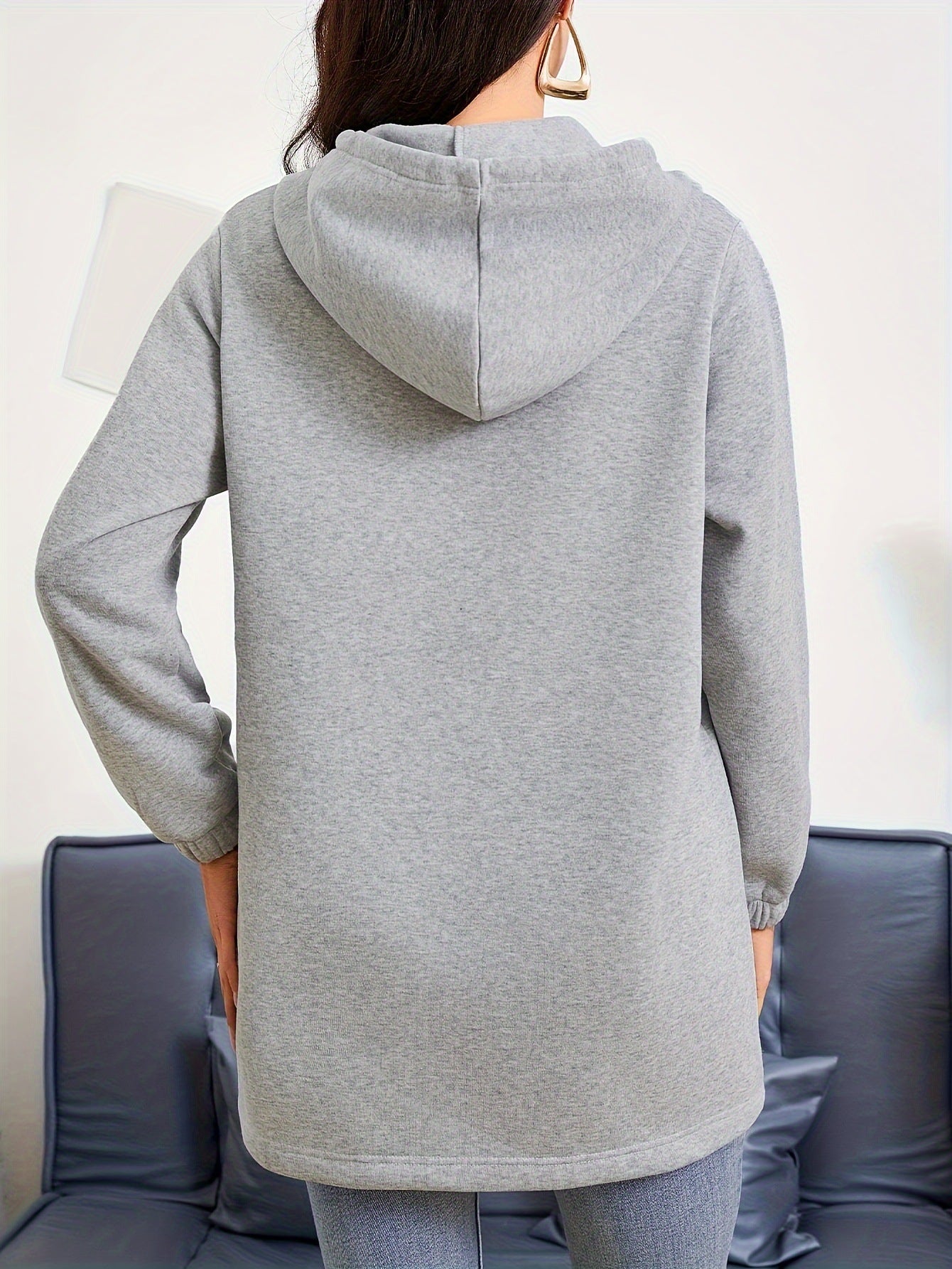 Half Zip Hoodie | Oversized Fleece Sweatshirt for Women | Casual Layer with Pockets Hood | noémi