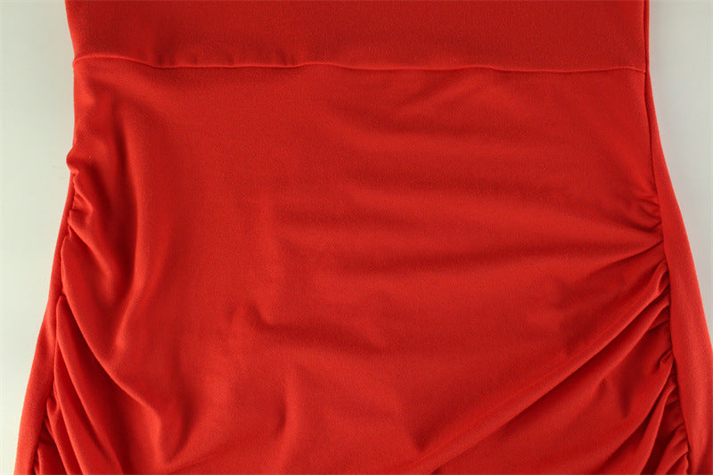 Womens Long Sleeve Slim Fit Pleated Midi Dress | noémi