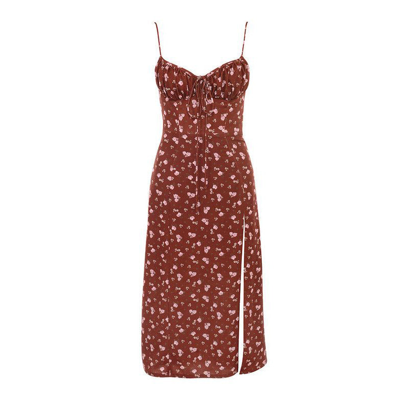 Floral Print Backless Sling Sheath Dress For Women | noémi