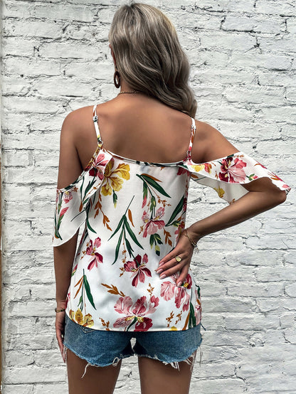 Womens Strapless Print Suspenders Shirt | noémi