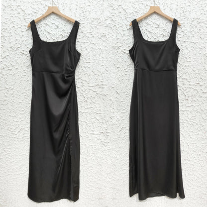 Womens Spaghetti Strap Split Hem Dress | Sleeveless Midi Dress | noémi