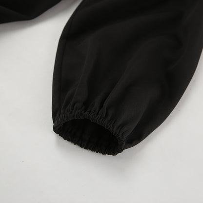 Long Sleeve V Neck Slim Fit Dress with Pleated Waist and Side Slit | noémi