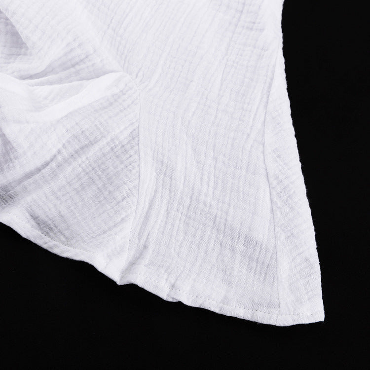 White Ruched Bust Mini Dress | Summer Spaghetti Strap Flowy Skater Fit | noémi