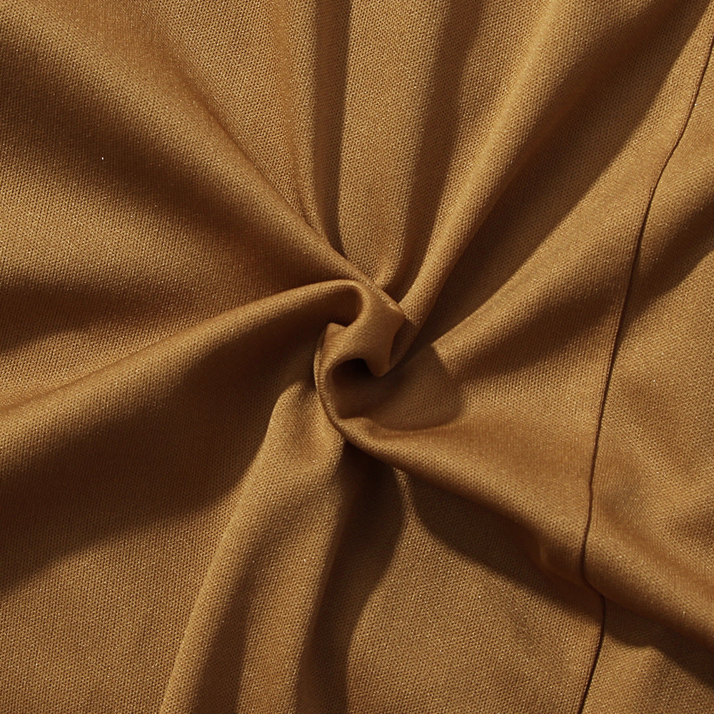 Faux Leather Midi Dress | Slim Fit Tube Top with Back Slit | noémi