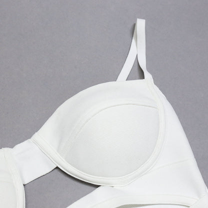 Slim Fit One Step Bandage Dress with Structured Silhouette | noémi