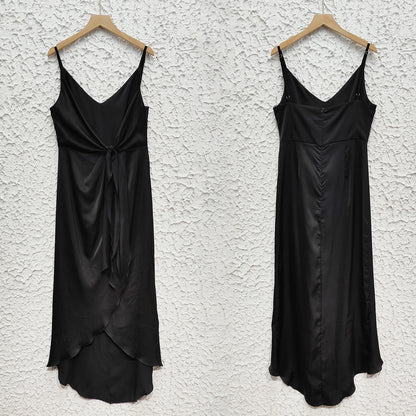 Womens V Neck Backless Maxi Dress with Side Slit Sleeveless | noémi