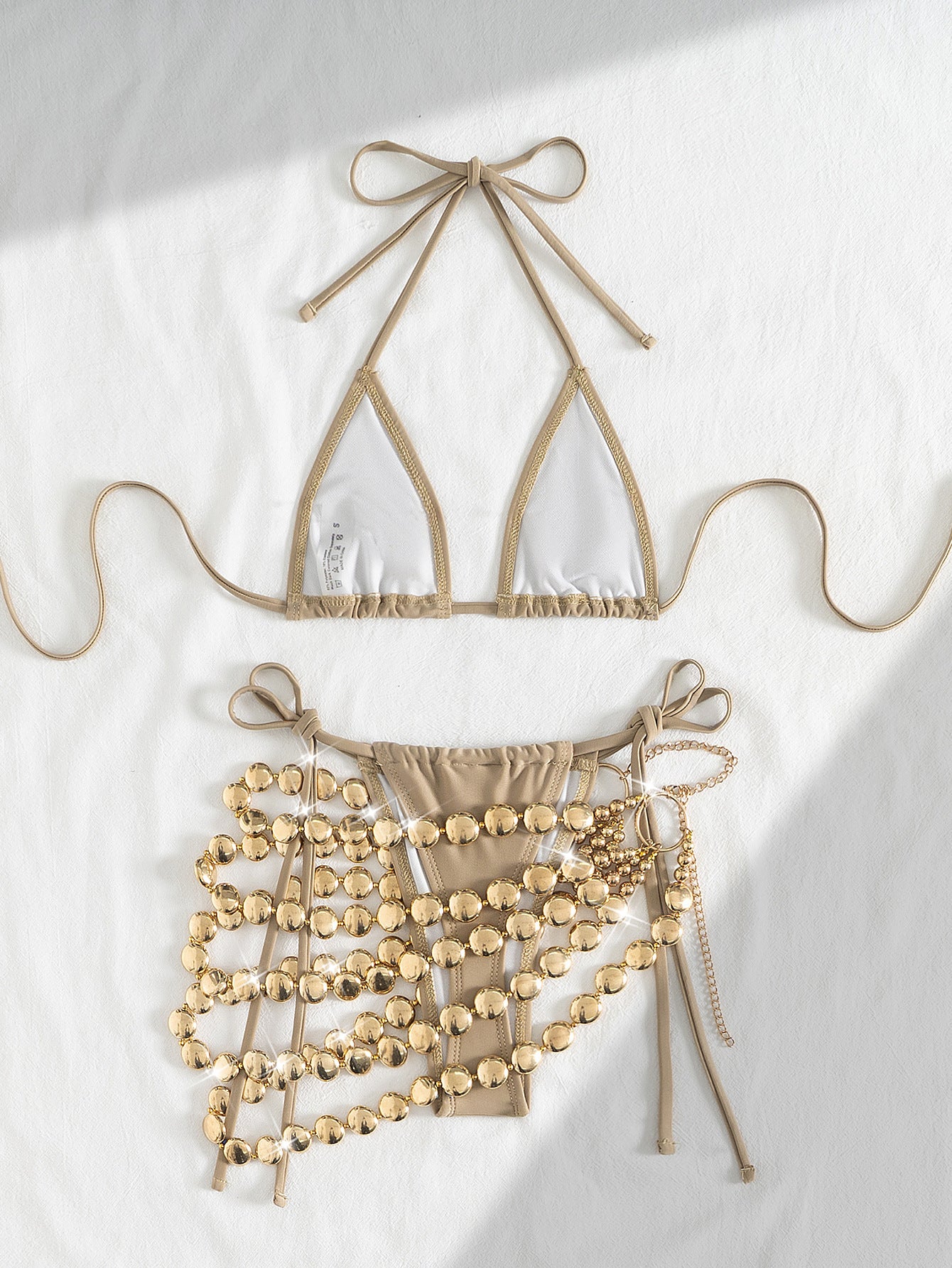 Three Piece Bikini Set with Zipper Detail and Structured Design for Women | noémi