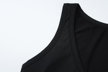 Women's Sleeveless VNeck Fitted Tank Top | Summer Casual Stretch Ribbed Vest, Solid Color | noémi