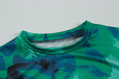 Tie Dye Pleated Sheath Dress | Slim Fit Summer Midi for Women | noémi