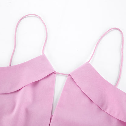 Linen VNeck Strap Cami | Summer Sleeveless | Solid Color Top for Women | noémi