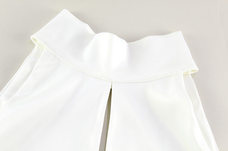 Womens Sleeveless Halter Neck Bell Sleeve Cutout Mini Dress | noémi