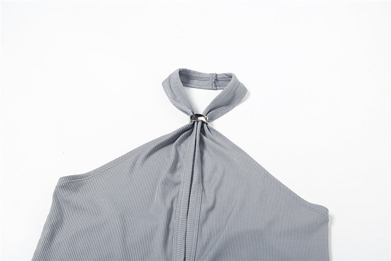 Womens Backless Halter Top | Hollow Out Cutout Slim Fit Vest | noémi