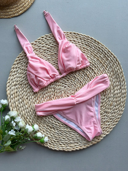 Solid Color Split Bikini Swimsuit for Women | noémi