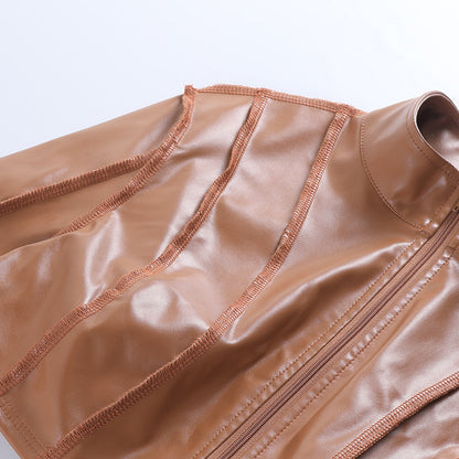 Hipster Ultra Short Leather Coat for Women | noémi