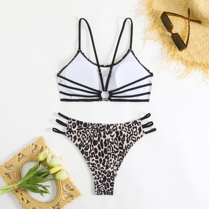 Womens Leopard Print Two Piece Swimsuit | noémi
