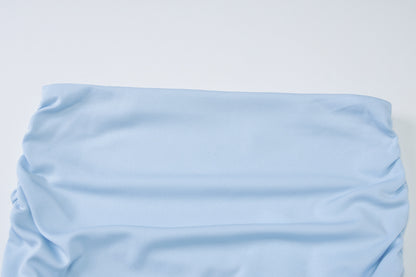 Womens Two Piece Set | Off Shoulder Halter Lace Up Top Pleated Mini Skirt | noémi