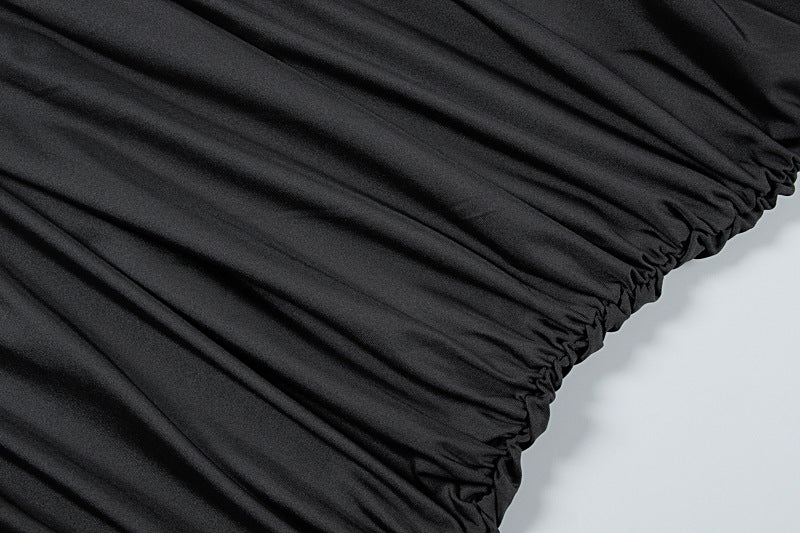 Womens Midi Dress | Slim Fit, Pleated Detail, Round Neck | noémi