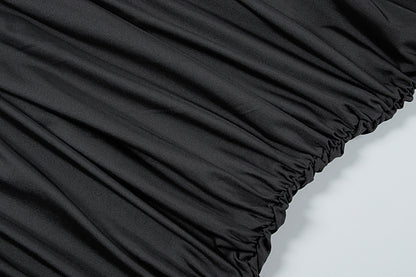 Womens Midi Dress | Slim Fit, Pleated Detail, Round Neck | noémi