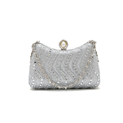 Gold Rhinestone Evening Bag | Sparkly Mini Purse for Parties, Weddings & Events | noémi