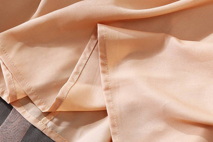 Double Breasted Green Collar Top Multi Layer Mesh Pleated Skirt Set | noémi